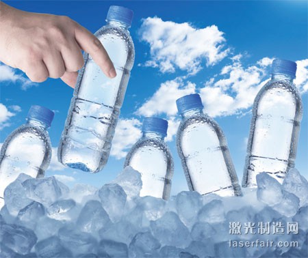 礦泉水瓶瓶身材料主要為PET，采用CO2 激 光打標(biāo)可以得到較好的標(biāo)記效果。