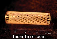 生物可吸收支架原型的筋寬約為80微米，筋厚150微米