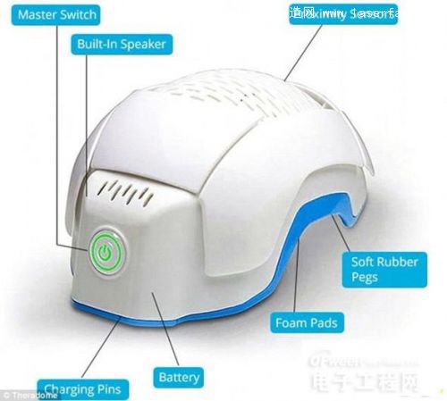 設(shè)備包含80個(gè)激光發(fā)生器，輻射面積能夠覆蓋平均111平方英寸頭皮面積的90平方英寸。